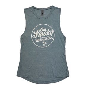 Ole Smoky Tennesse Moonshine Blue Tank Top Size Small